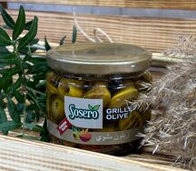 Оливки Sosero гриль с вялеными томатами и чесноком