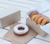 Пончики классические с сахарной пудрой XL 