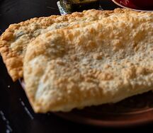 Чебурек с сыром и зеленью