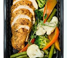 Куриное филе с овощами на пару