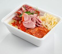 Лапша быстрого приготовления с колбасками