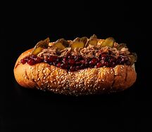 Хот-дог с рваной уткой