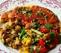 Омлет с курицей