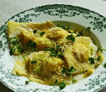 Равиоли с креветками