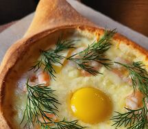 Хачапури по-аджарски Креветки