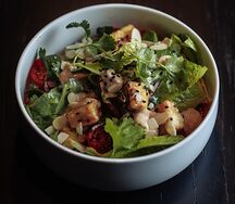 Салат с карамелизированным баклажаном 