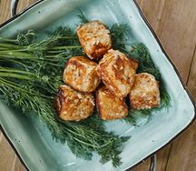 Кубики из индейки с йогуртом