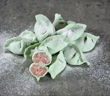 Пельмени рыбные цветные