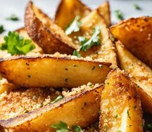 Картофельные дольки в специях с кожурой