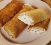 Блины с лососем и сливочным сыром