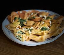 Вареники Песто из рикотты