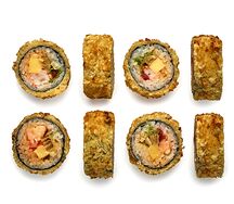 Жаренный ролл с креветкой