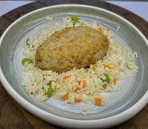 Котлета из трески с рисом