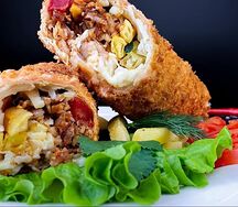 Шаурма в кляре с сыром