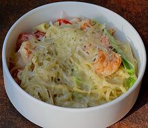 Домашняя паста с креветкой