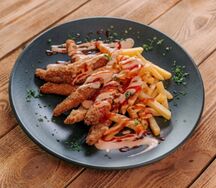 Куриные палочки с фри