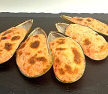 Мидии запеченные в ракушках