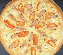 Пицца с лососем