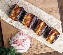 Баклажаны на мангале с курдюком