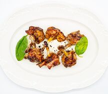 Крылышки терияки с ризотто