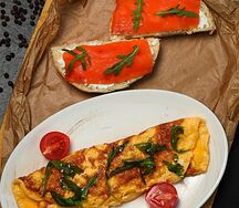 Омлет с ветчиной и сыром