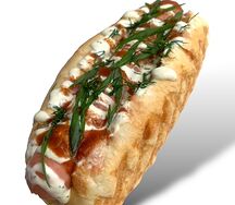 Хот-дог с мясом на выбор