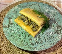 Блинчик с курицей и грибами