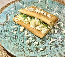 Блинчик с сыром и зеленью