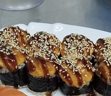 Калифорния с крабом запечённая
