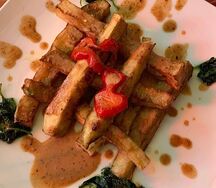 Кабачки в ореховом соусе