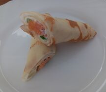 Блины с форелью