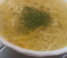 Лапша домашняя с куриной грудкой