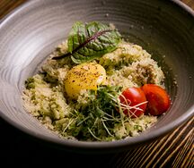 Паста с курицей и шпинатом