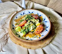 Салат с языком и имбирем 