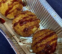 Рисовые шарики с мясной начинкой
