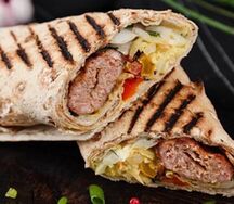 Люля в лаваше с курицей