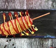 Корн-дог с сыром и беконом