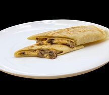 Блин с ветчиной и грибами