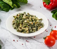 Фасоль с яйцом