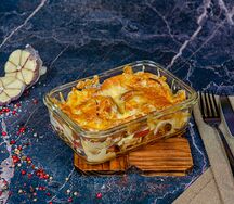 Гироs запечённый с сыром и хлебом