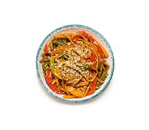 Удон с овощами в соусе терияки