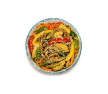 Удон с курицей в соусе терияки