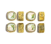 Жареный ролл с креветкой