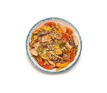 Удон с морепродуктами в соусе терияки