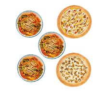 Комбо 3 вока и 2 пиццы