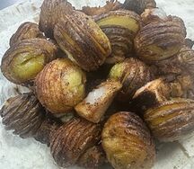 Картошка на мангале с салом