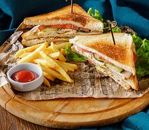 Сэндвич-клаб с семгой