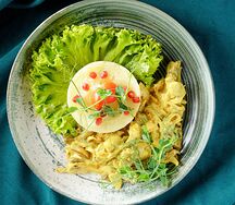 Бефстроганов в сливочном соусе с пюре 