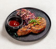 Свинина на кости с соусом барбекю