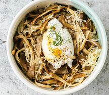 Зеленая греча с вешенками